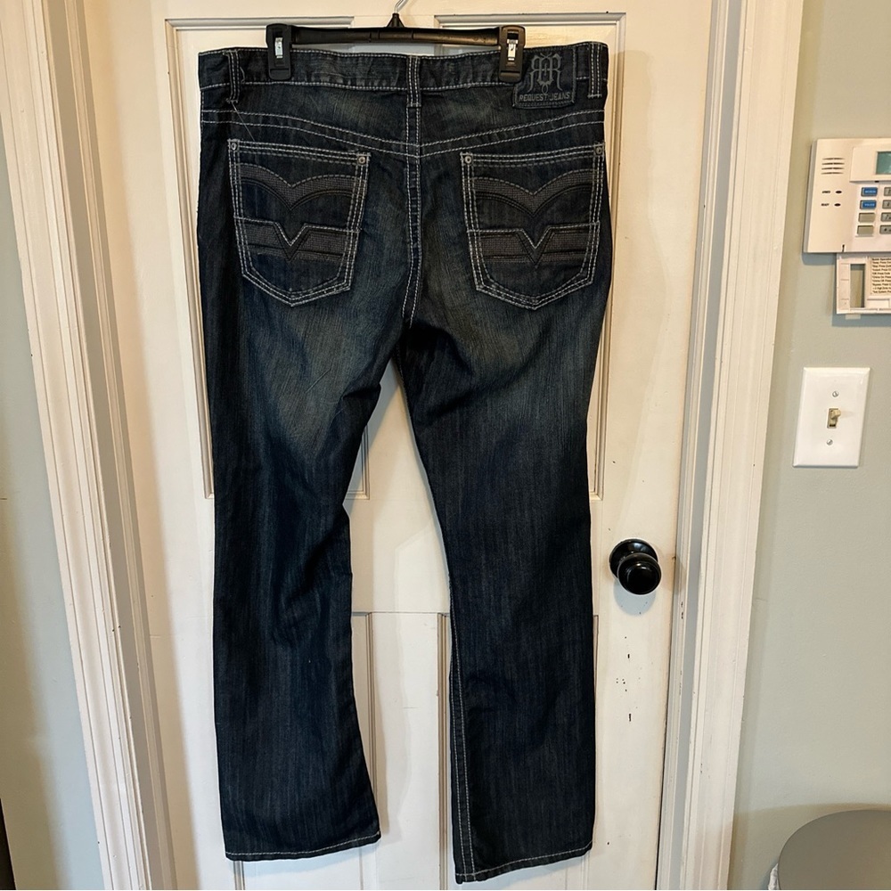 Request Mens‎ Premium Denim Jeans 38x32 Heavy Stitching~5 Pocket